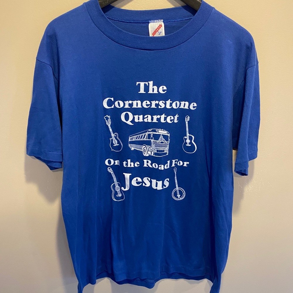 Vintage the cornerstone quartet jesus tee large